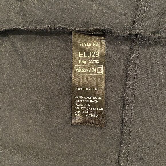 POL Cardigan Women’s Sz Large Black Open Front Fringe High Low Western Festival - Picture 5 of 7